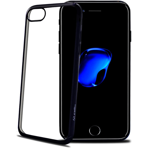 Funda Celly laser transparente con borde negro para iPhone 7 Plus/iPhone 8 Plus