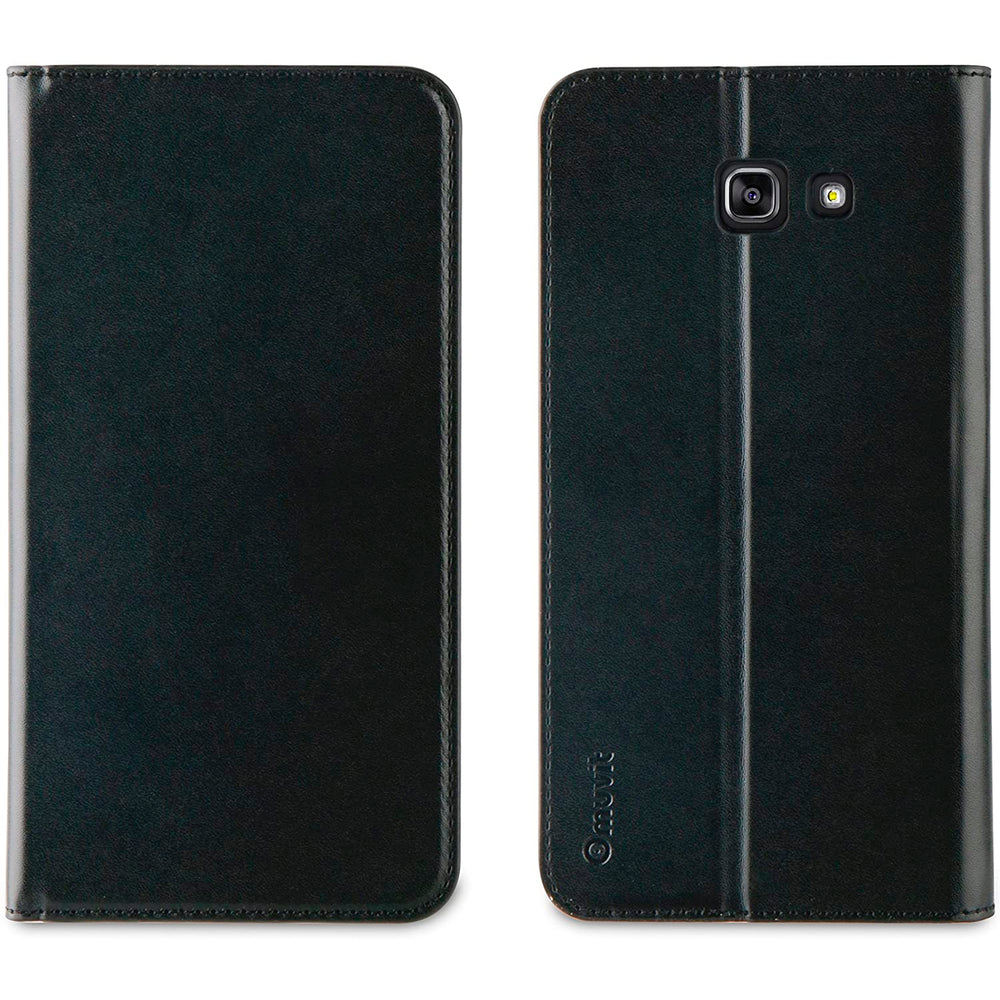 Funda Muvit Wallet Folio con función soporte negra para Samsung Galaxy A7 2016.