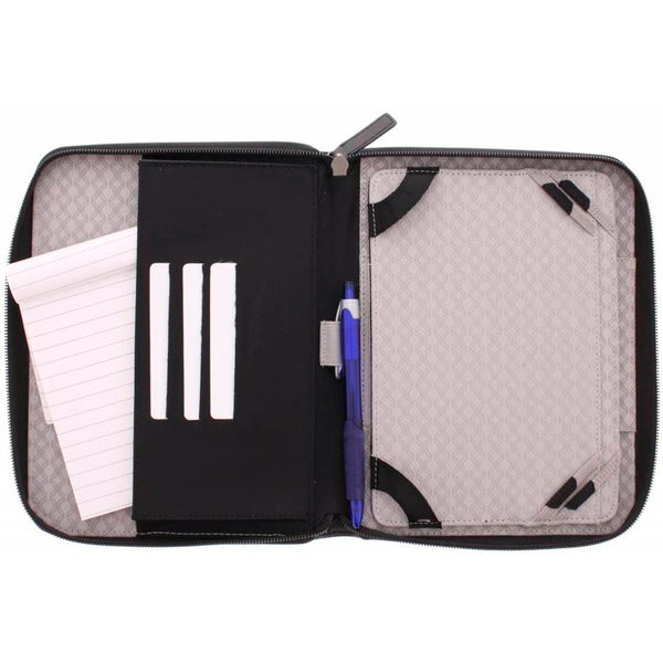 Funda universal Organizador Tablet 7/8» Celly Executive Negro Nylon y cuero.