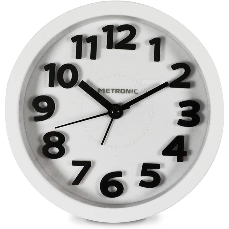 Despertador Metronic 477307 Clásico Blanco