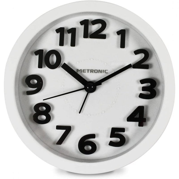 Despertador Metronic 477307 Clásico Blanco