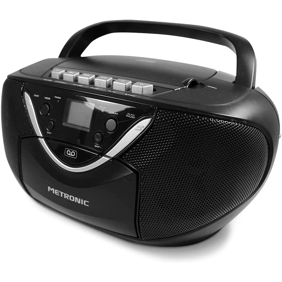 Radio Metronic 477131 Radio CD con Cassete MP3 Negro
