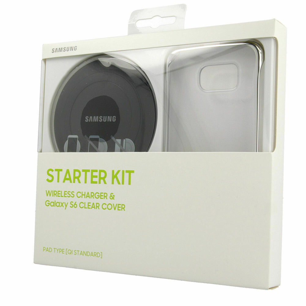 Samsung Starter Kit EP-WG920 Pad Inalámbrico + Cubierta Trasera Transparente.