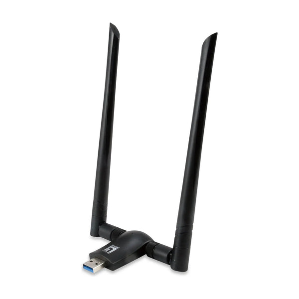 Adaptador de red USB inalámbrico de doble banda LevelOne AC1200, 1-13 canales
