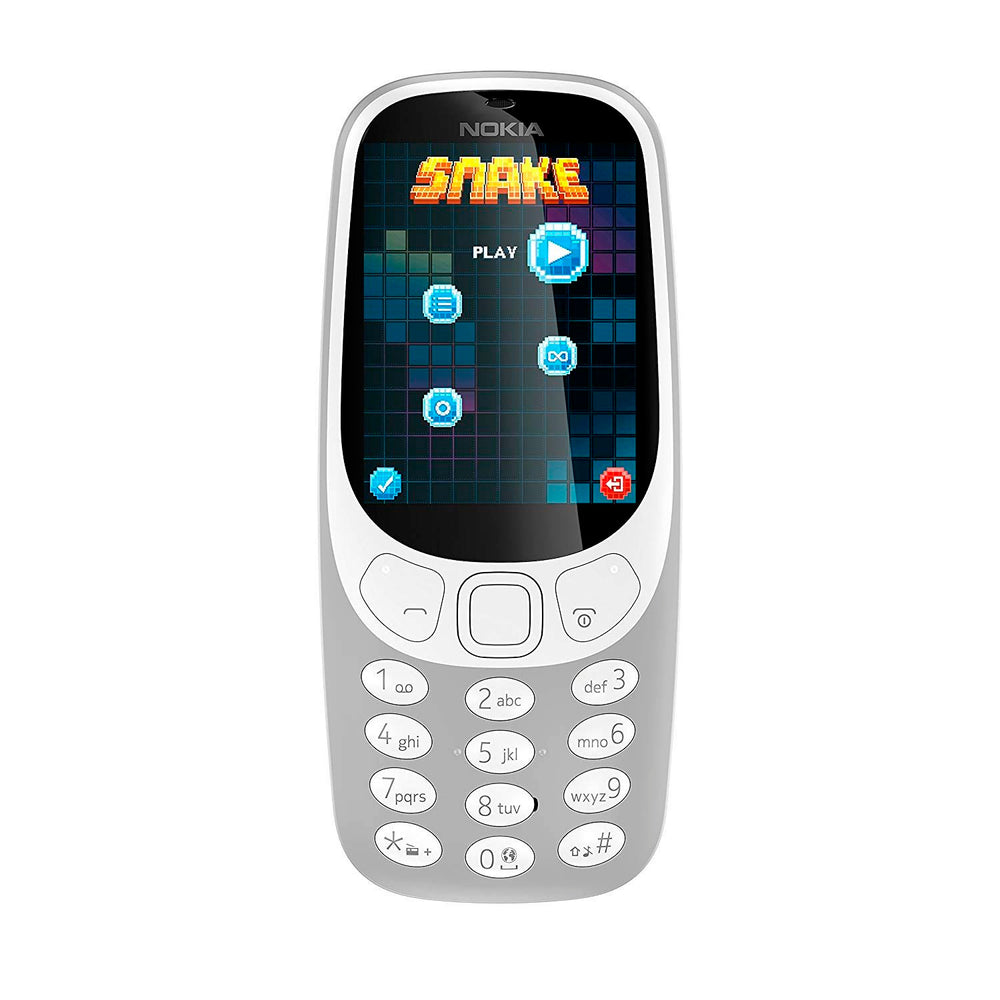 Teléfono Móvil Nokia 3310 2,4″ Gris Libre Usado *Batería ligeramente hinchada*