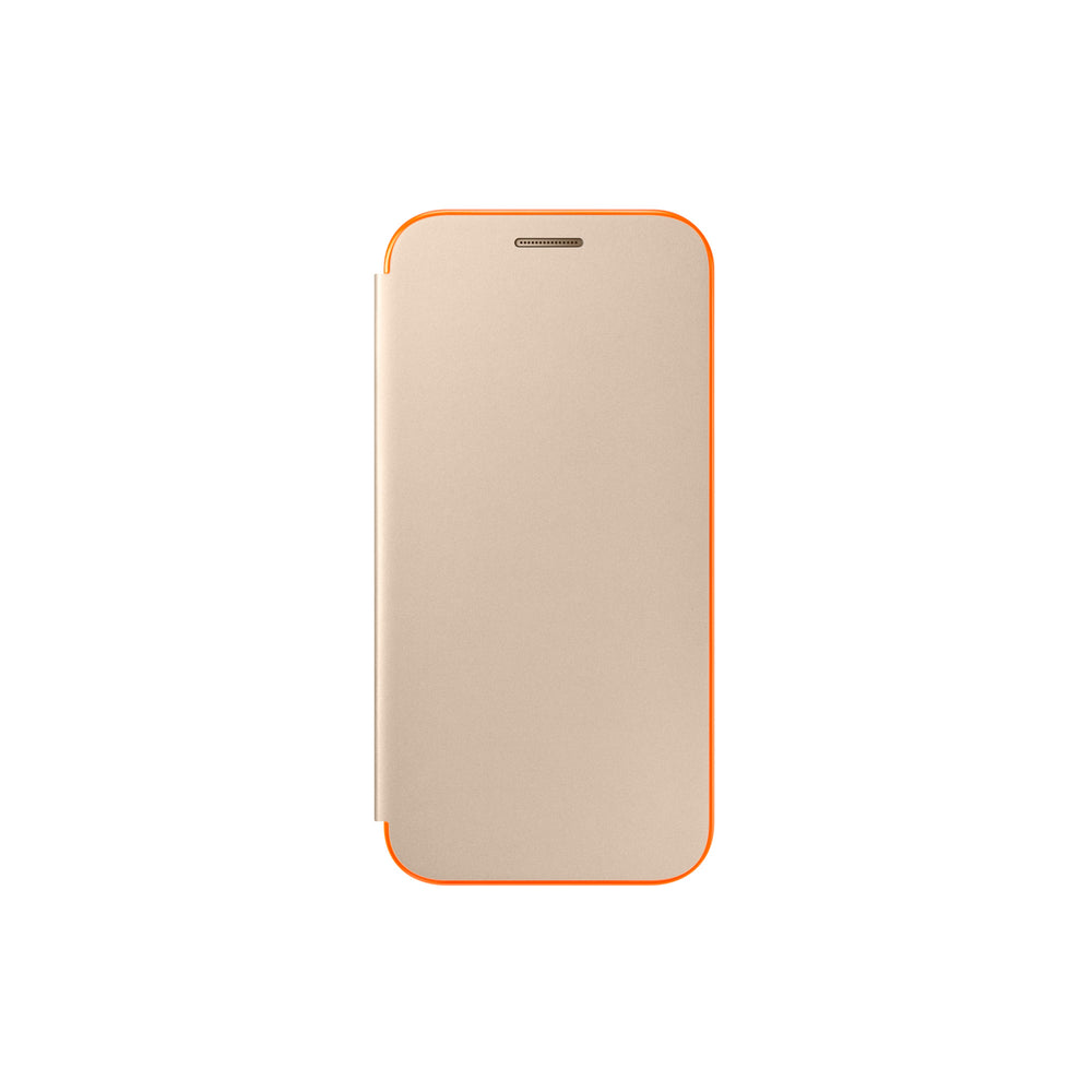 Funda original Samsung Neon Flip Cover para Samsung Galaxy A3(2017) color dorado