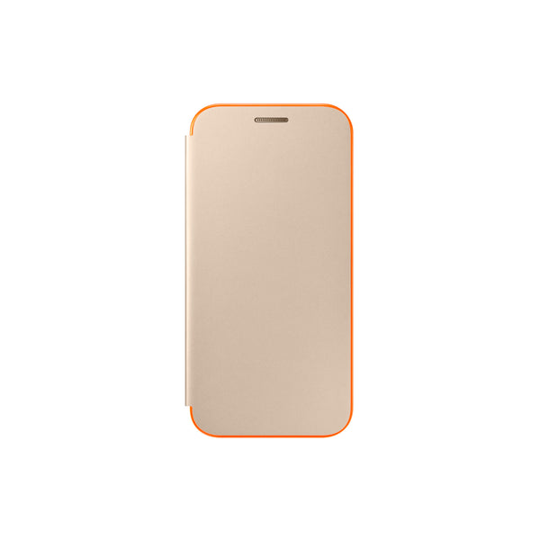Funda original Samsung Neon Flip Cover para Samsung Galaxy A3(2017) color dorado