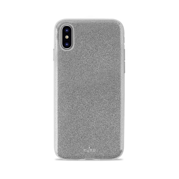 Funda Shine PURO para Apple iPhone Xs/X plata (NUEVA).