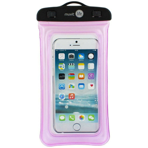 Funda Smartphone acuatica universal hasta 6,2» Rosa Muvit MLWPC0005.