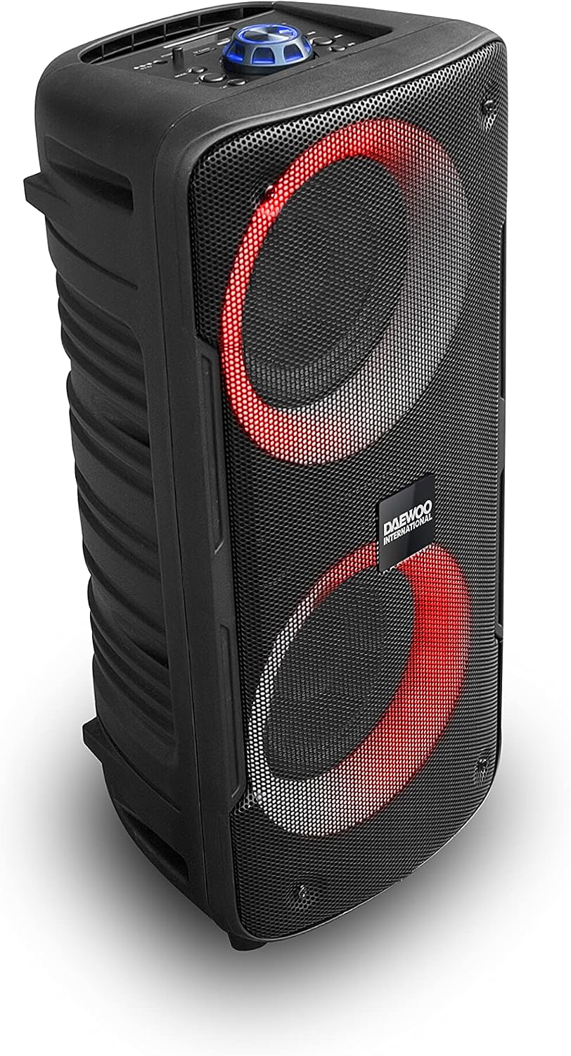 Daewoo International DSK-378 Negro — Altavoz Bluetooth con Karaoke y Micrófono Inalámbrico