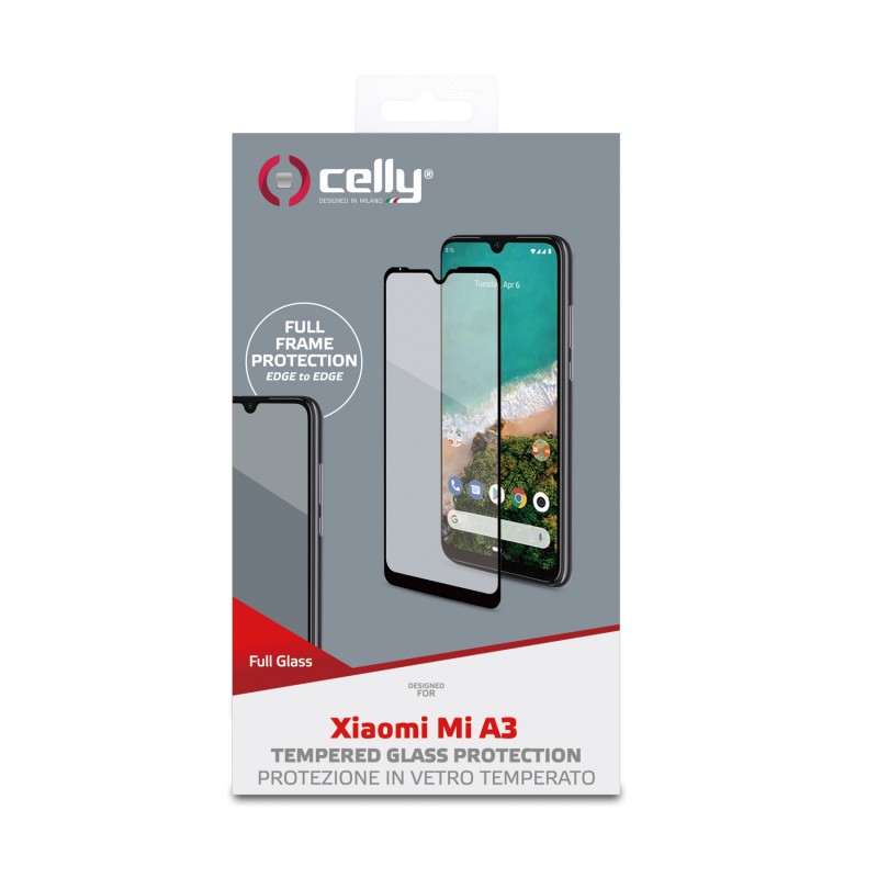 Protector de Pantalla Celly para Xiaomi MI A3 Vidrio Cristal Templado