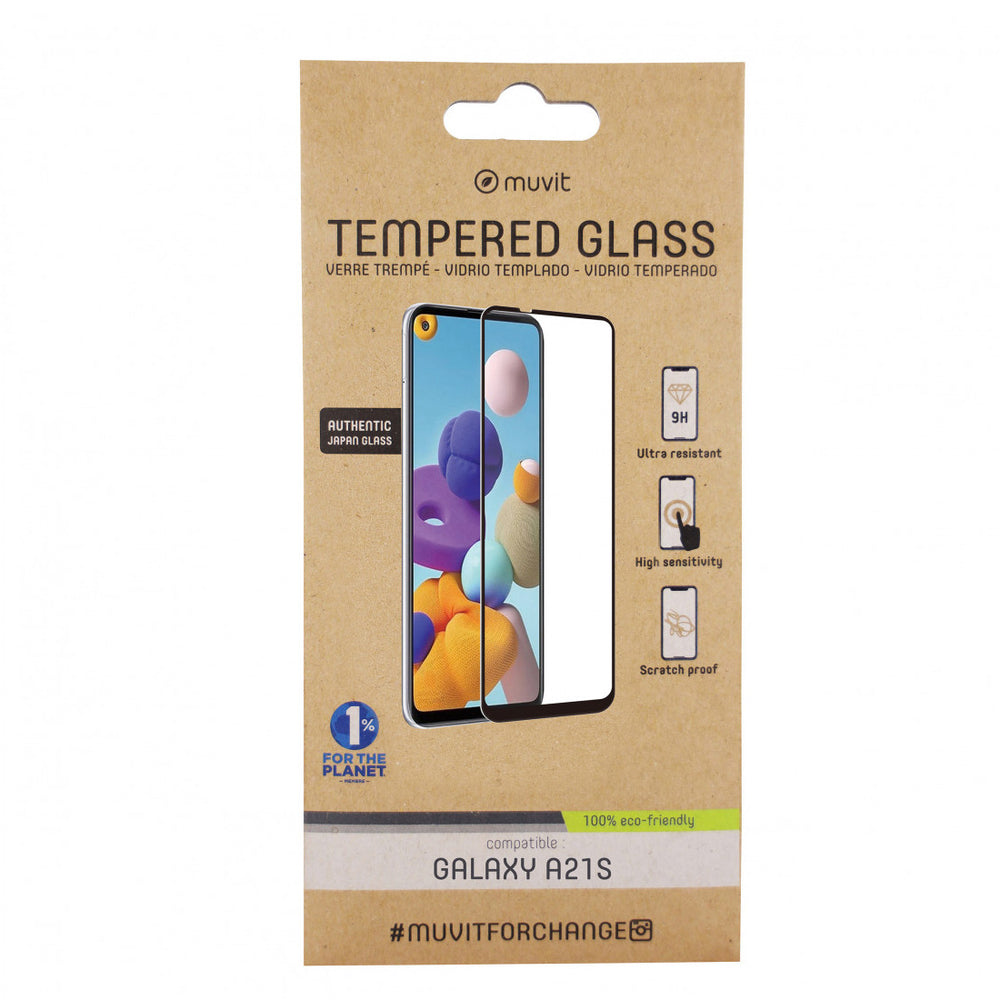 Protector de Pantalla Muvit for Change Samsung Galaxy A21S vidrio templado plano