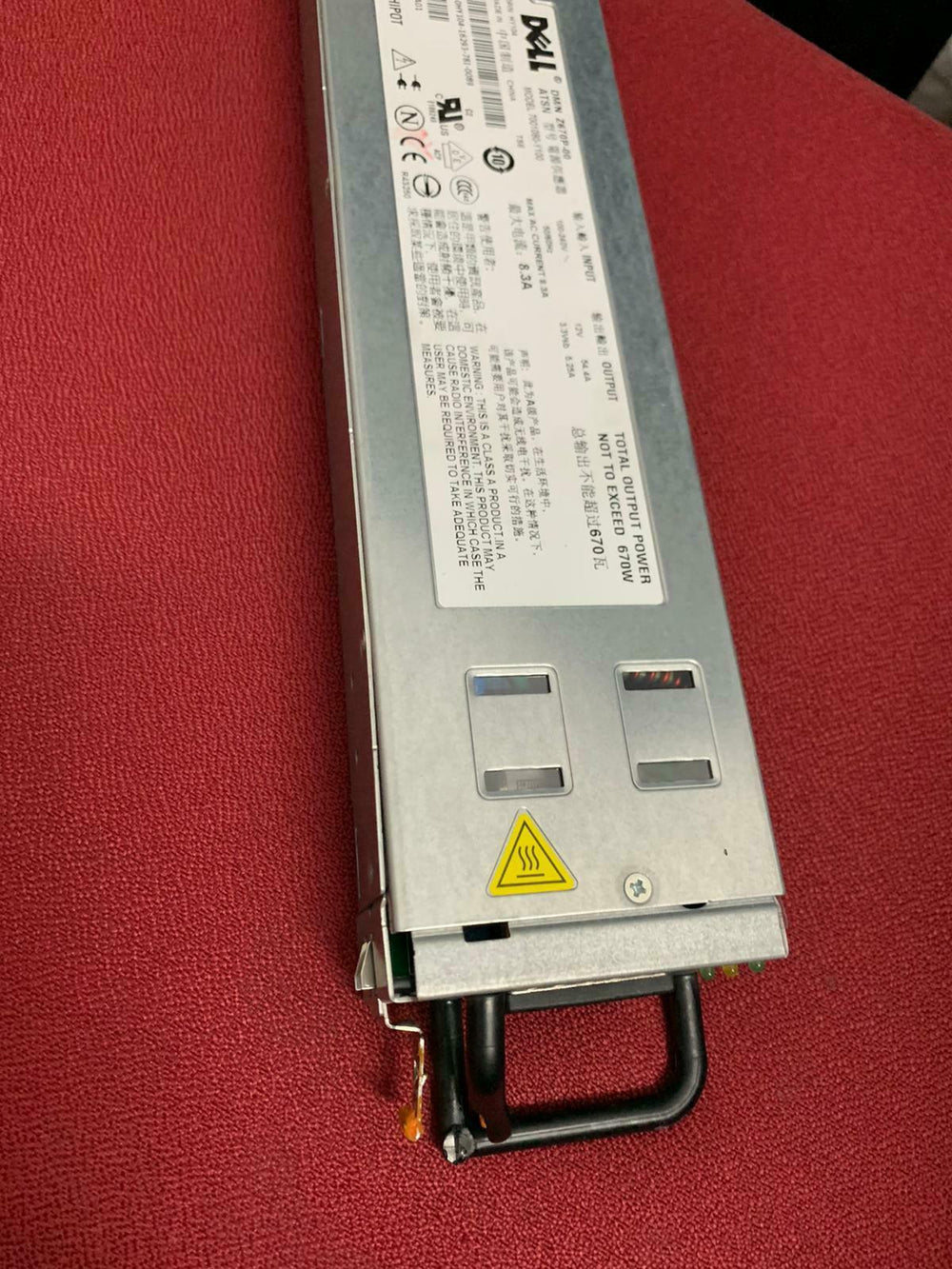 Alimentación Dell 7001080-Y100 670W 0HY104 HY104 Z670P-00 *Tirador trasero roto*