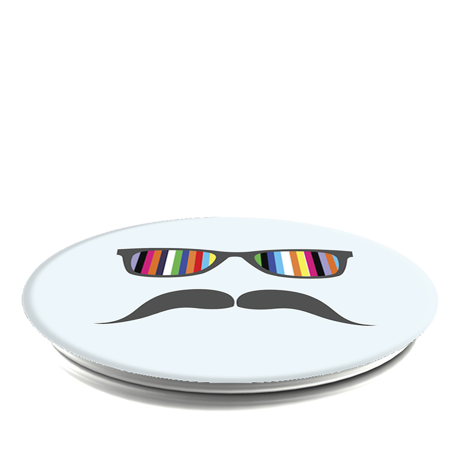 PopSockets soporte adhesivo Bigote con gafas arcoiris