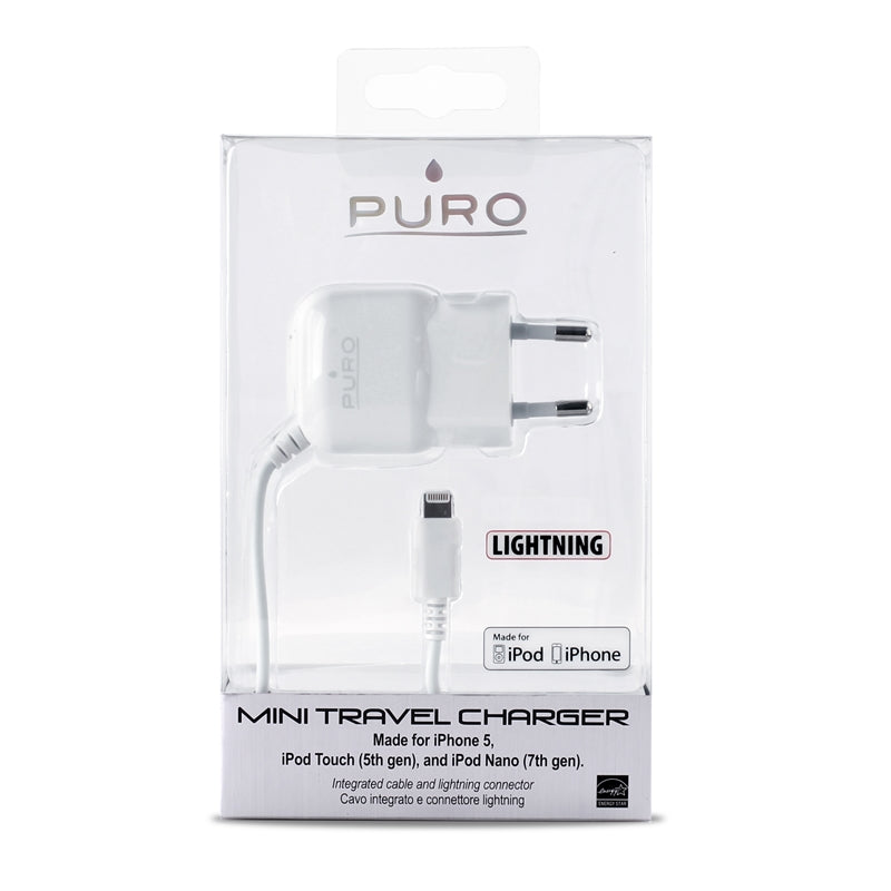 Mini Transformador Apple MFI 1A 1m Puro Blanco