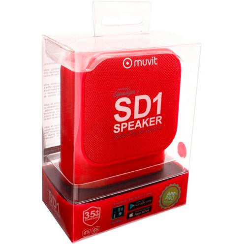 Altavoz Bluetooth Wireless 3W SD1 tela rojo