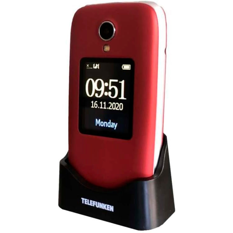 Teléfono Móvil Telefunken Libre S560 para Personas Mayores Rojo