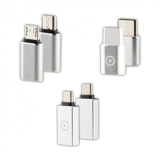 Pack Adaptador USB Muvit OTG 3,0 A Tipo C+micro Usb A Tipo C+ Tipo C A Micro Usb