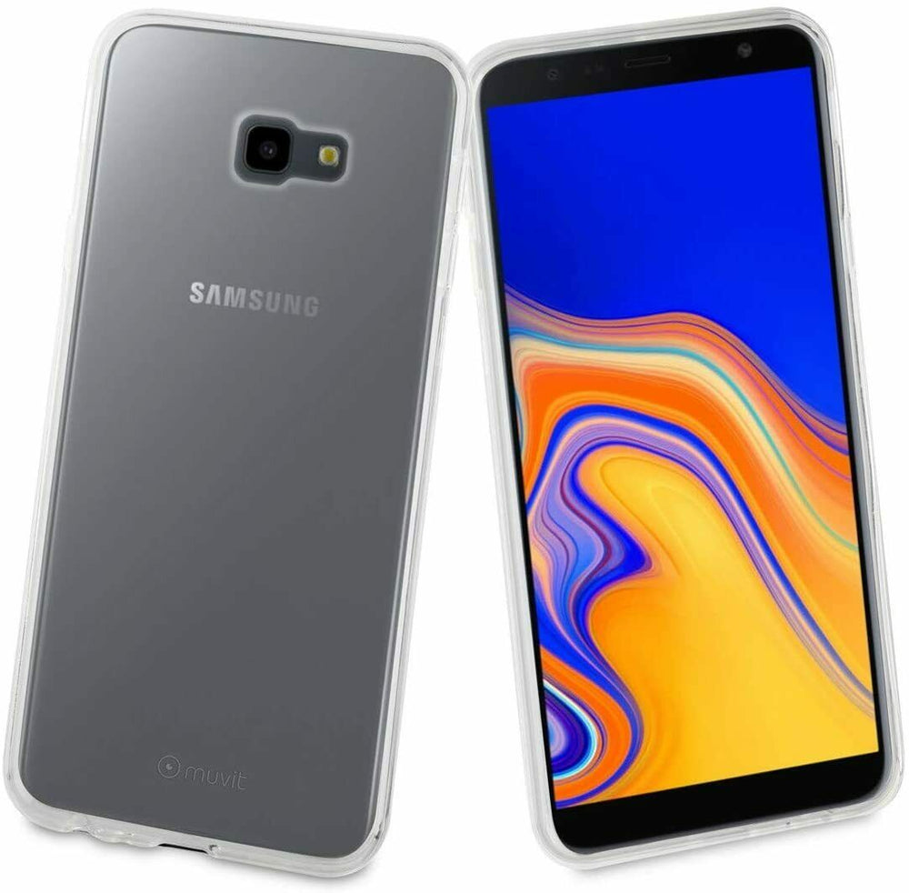 Funda Muvit Cristal Soft para Samsung Galaxy J4 Plus Transparente.