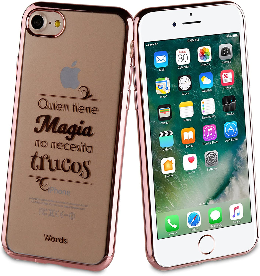 Carcasa transparente Words WOCT046 para Apple iPhone 7/8.