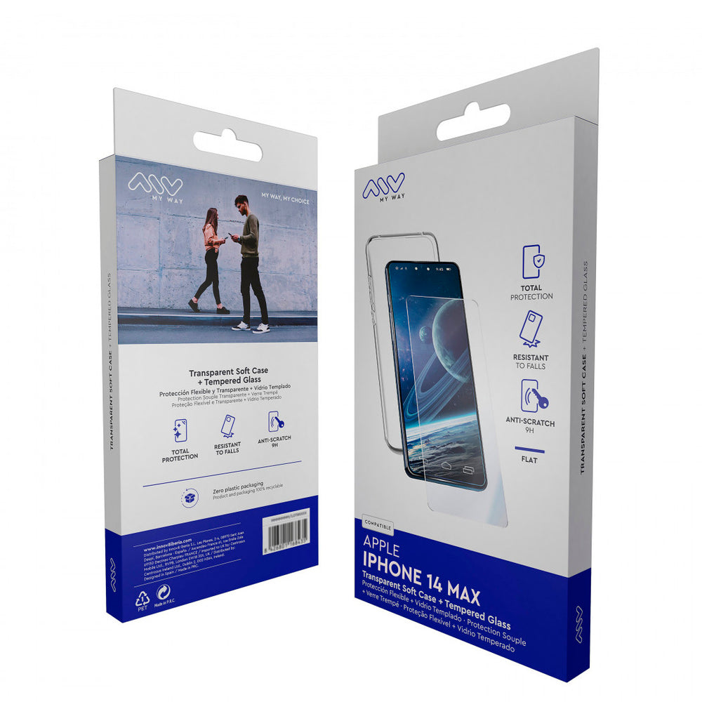 Funda Myway compatible para Apple iPhone 14 Plus + protector pantalla vidrio