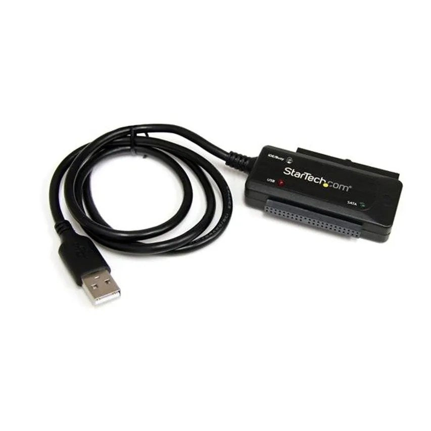 Adaptador StarTech Combo USB 2.0 a SATA/IDE para Disco Duro y SSD de 2.5 y 3.5″