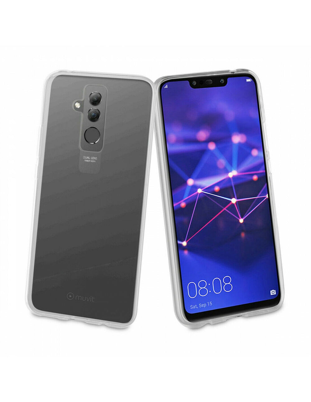 Funda Muvit Cristal Soft para Huawei Mate 20 Lite Transparente.