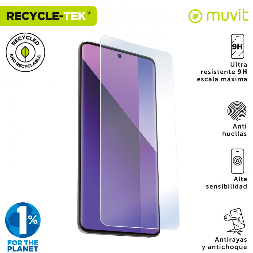 Protector pantalla Muvit for Change recycletek para Xiaomi Redmi Note 13 Pro+ 5G