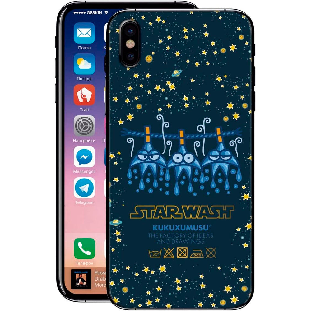 Carcasa Kukuxumusu Star Wash para Apple iPhone X Transparente