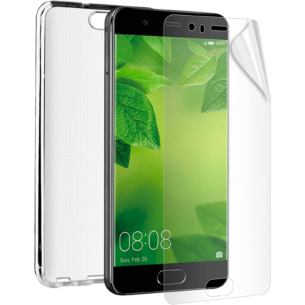 Pack Muvit Huawei P10 Plus funda Cristal Soft transparente+protector pantalla.