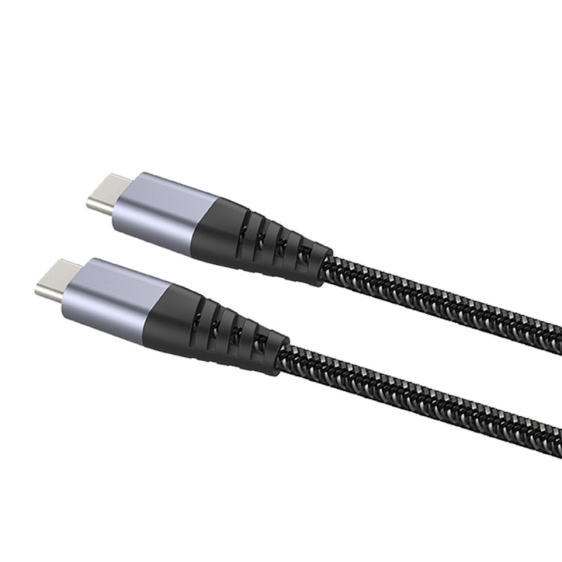 Cable Muvit Tiger USB Tipo C a Tipo C 2.0 3A 1.2m gris (NUEVO)