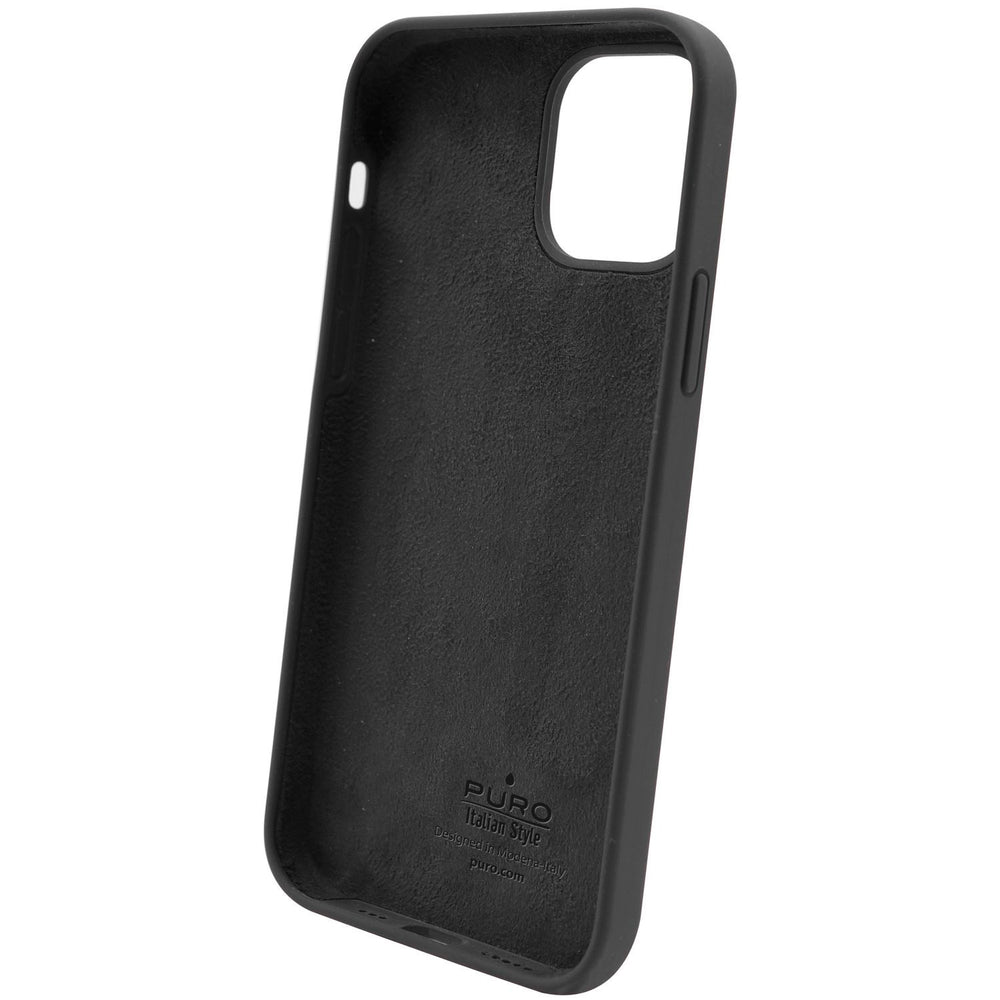 Funda PURO Silicona Icon para Apple iPhone 13 Pro Max negra
