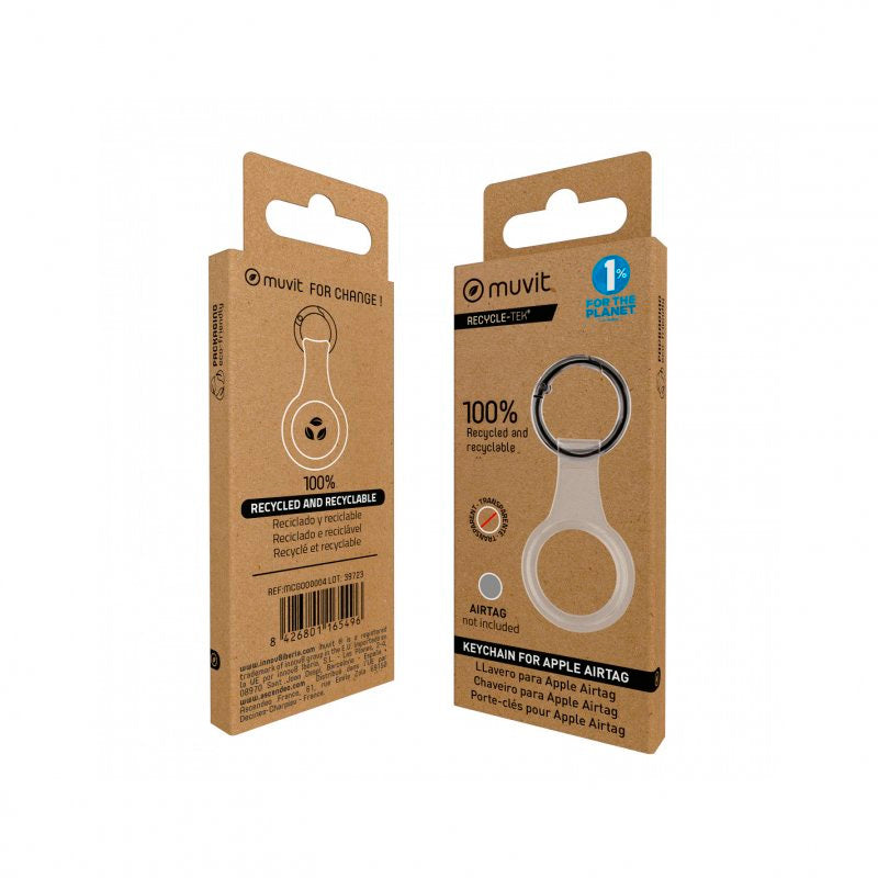 Llavero Universal Muvit Transparente para Apple Airtag