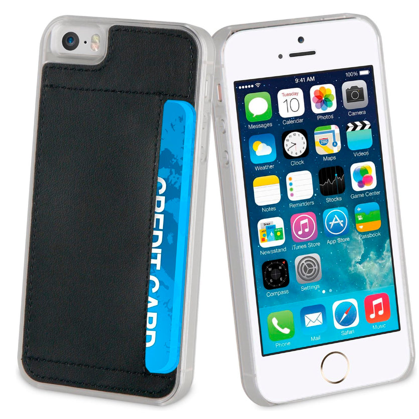 Carcasa Muvit Crystal Card para Apple iPhone 5/5S/SE color negro