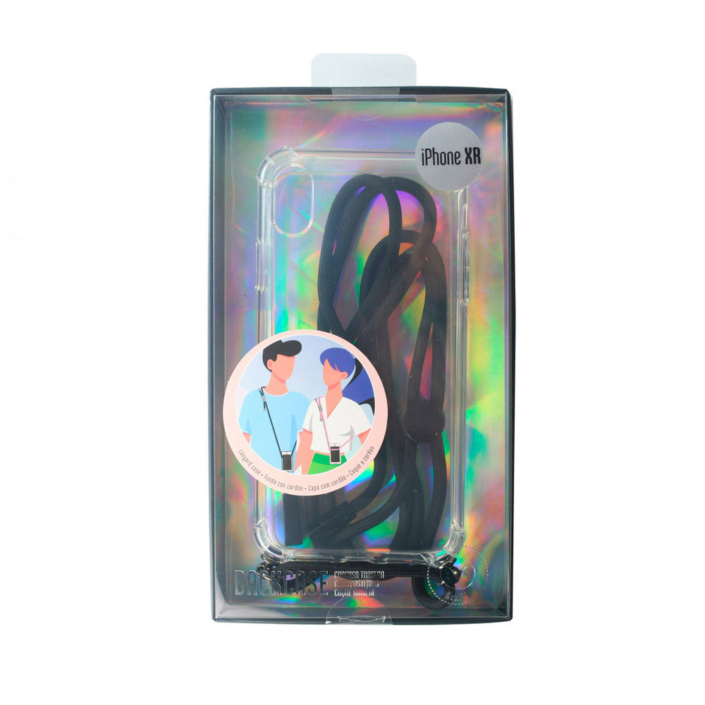Funda Muvit Life para Apple iPhone XR con colgante transparente.