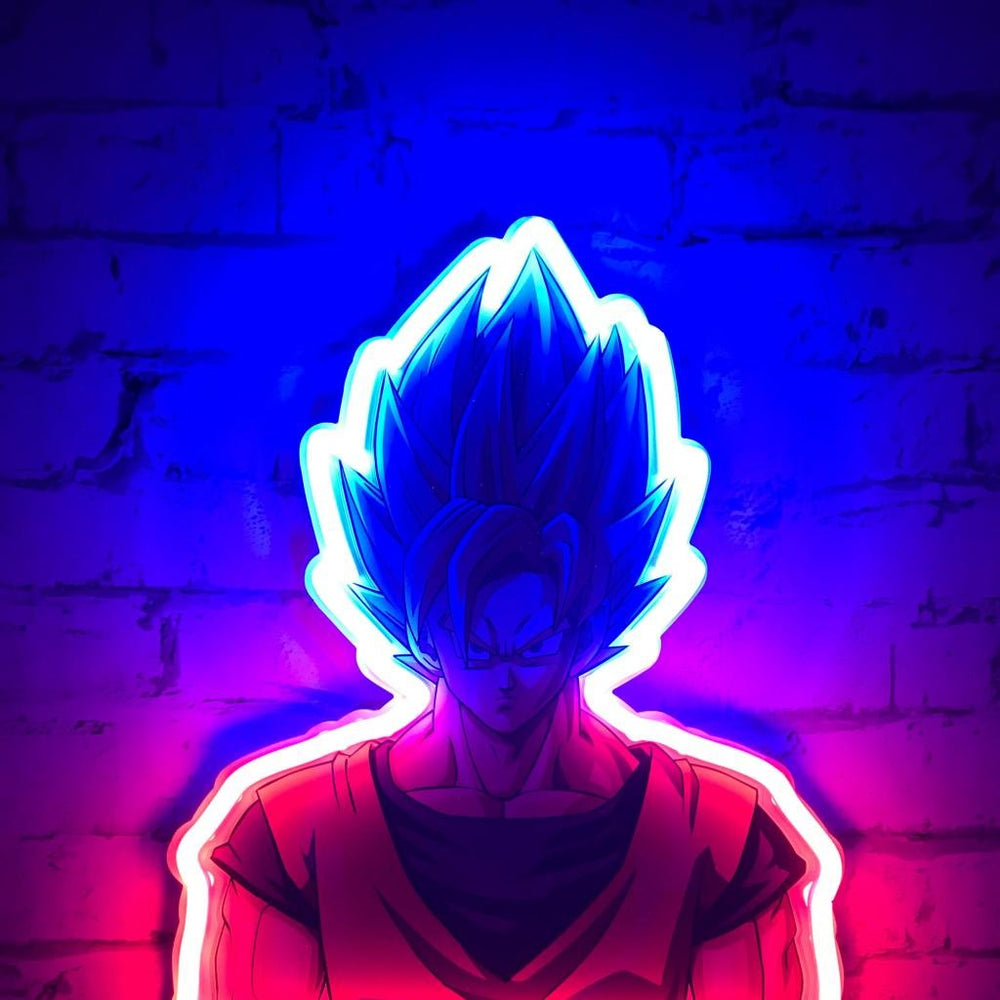 Lámpara mural neón LED Goku Super Saiyan 40 cm Dragon Ball Z