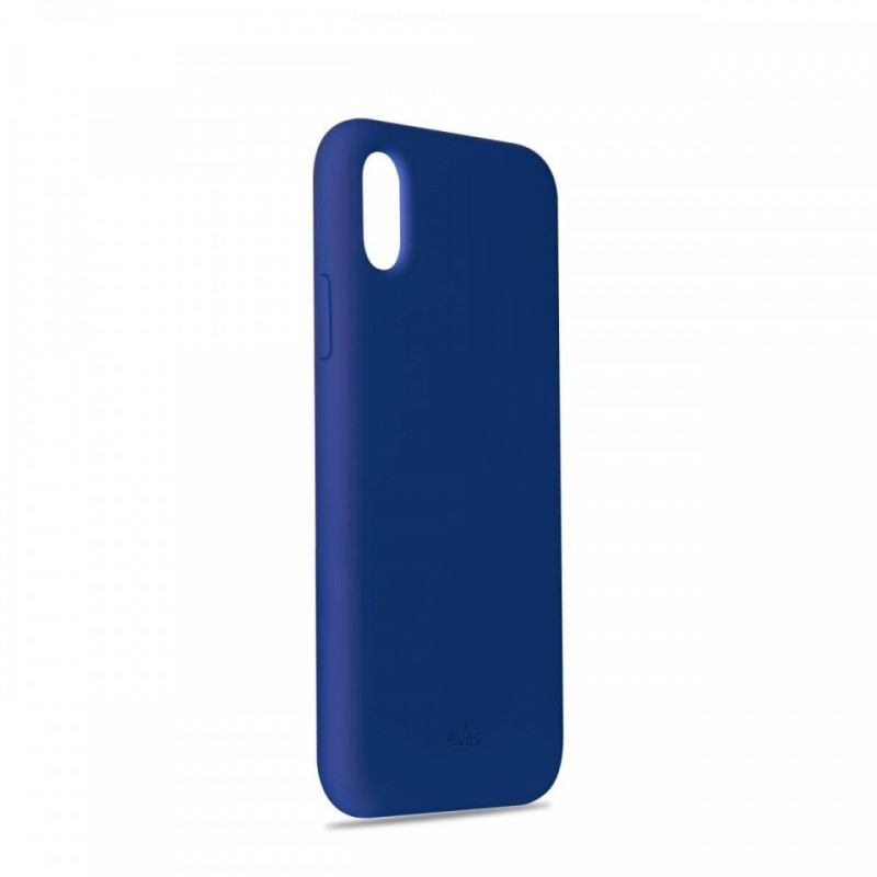 Funda Puro silicona con microfibra para Apple iPhone XS Max icon azul