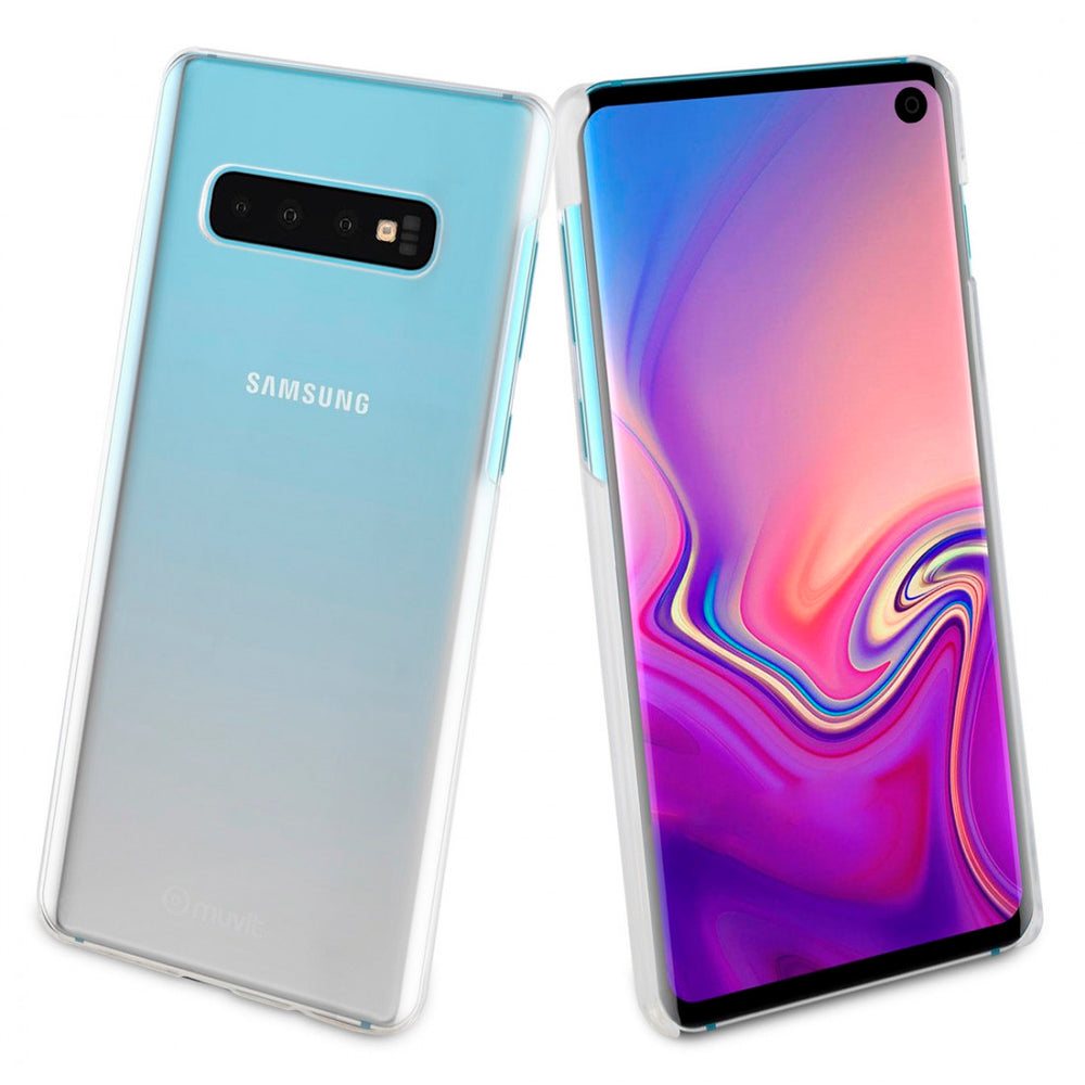 Carcasa Muvit Cristal Samsung Galaxy S10 transparente.