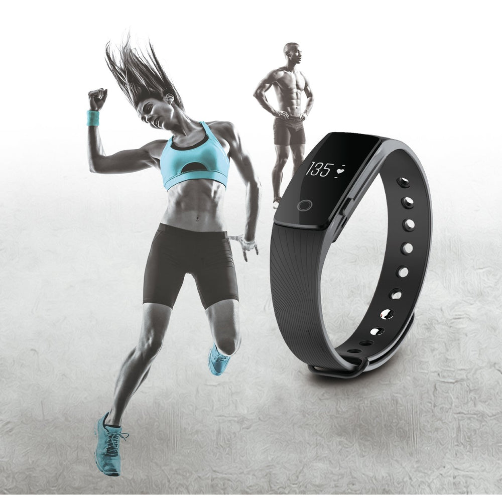 Pulsera Deportiva con Monitor Ritmo Cardiaco Muvit iO KeepFit Negro
