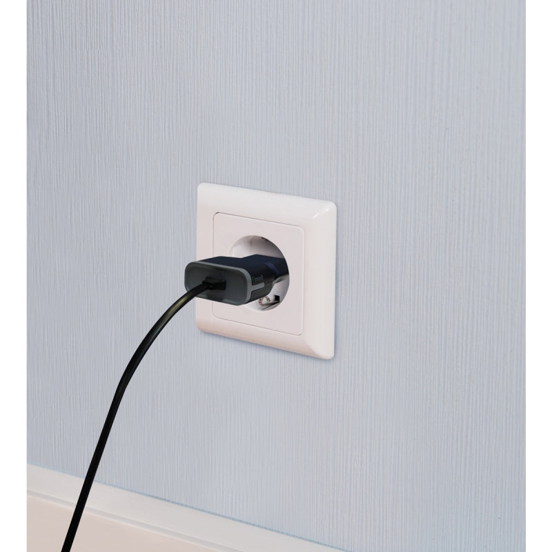 Transformador Muvit io para Apple MFI 2.4A cable 1m negro