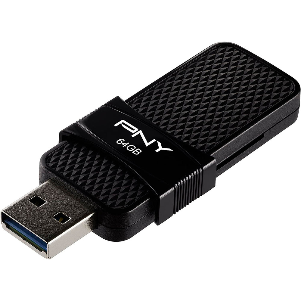 Unidad flash PNY Duo Link OTG USB 3.1 tipo A de 64 GB negro