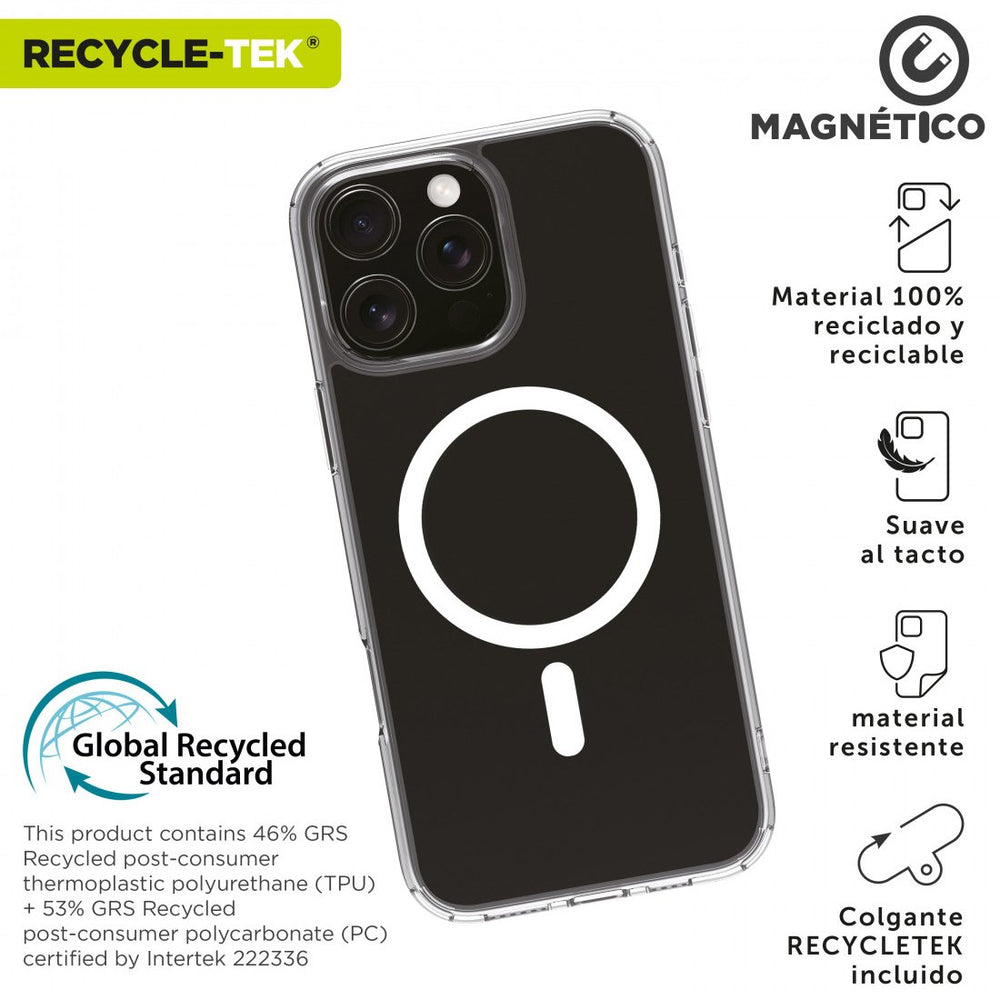 Funda Muvit for Change Magsafe compatible Apple iPhone 16 Pro Max transparente