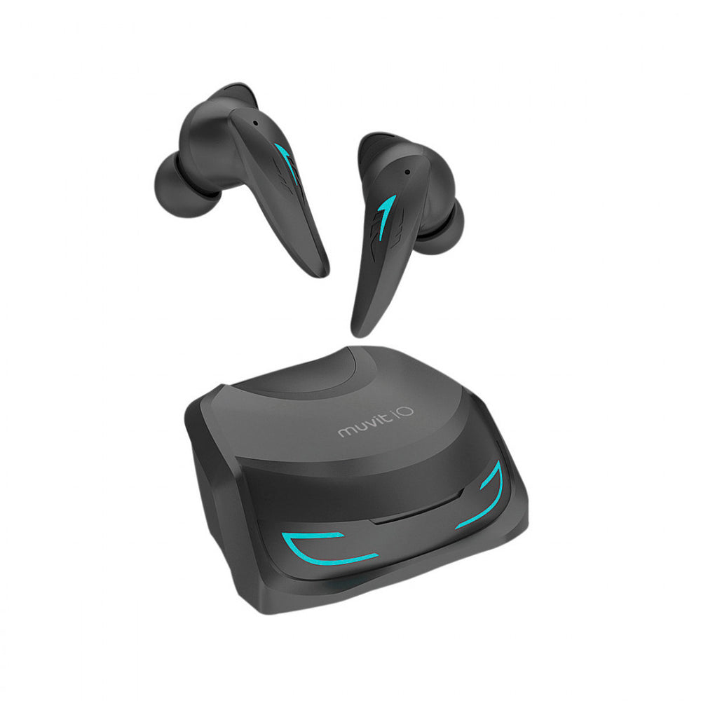 Auriculares Muvit iO Smart True Wireless Gaming ENC/ANC negro LED
