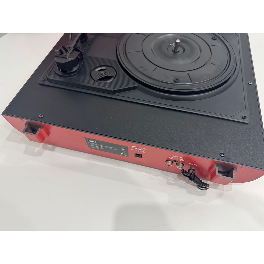 Tocadiscos Lauson 01TT17 vintage BT USB grabación rojo Usado *Rota bisagra*