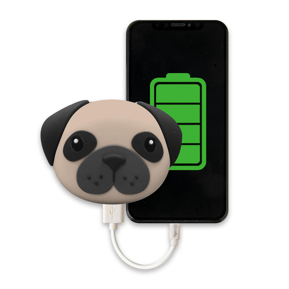Power Bank Celly Dog Pug 2600mAh.