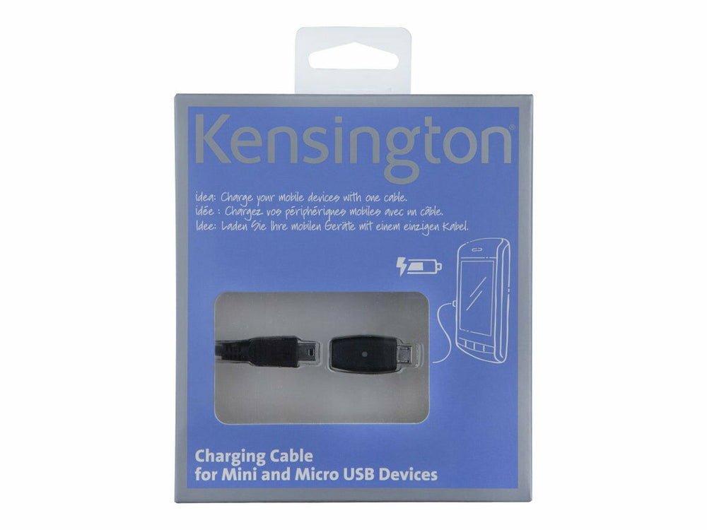 Cable Kensington USB A Macho / MiniUSB A Macho + Adaptador para MicroUSB.
