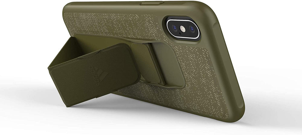 Carcasa Adidas SP Grip para Apple iPhone X/Xs color caqui.