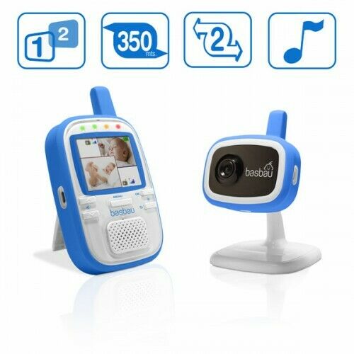 Vigilabebés Digital Basbau BB205 Azul Intercomunicador para niños y mayores
