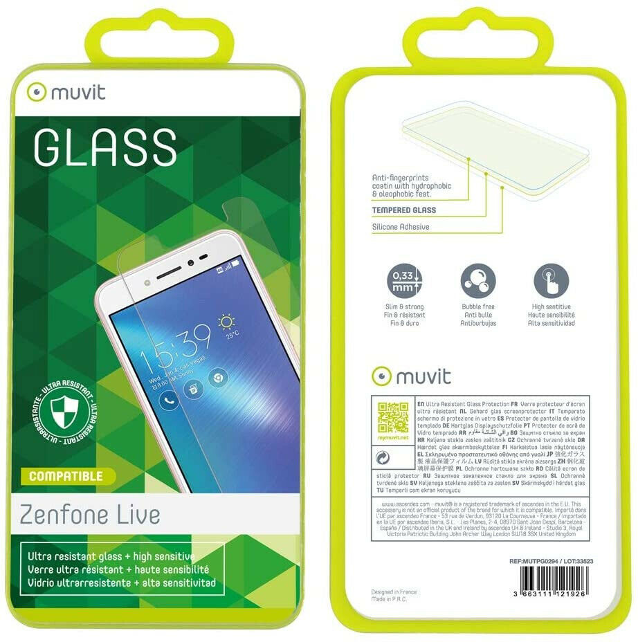 Funda Muvit Cristal Soft para ASUS Zenfone Live Transparente.