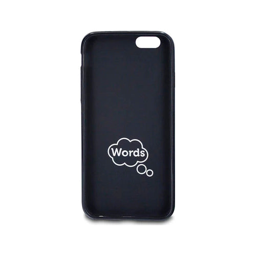 Carcasa Words WOCT020 tacto de goma para Apple iPhone 6/6s Negro.